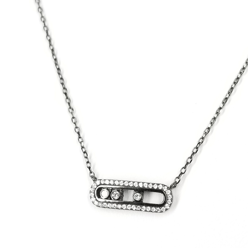 NEW Sterling Silver Pave CZ Choker Necklace NWT - Picture 3 of 11
